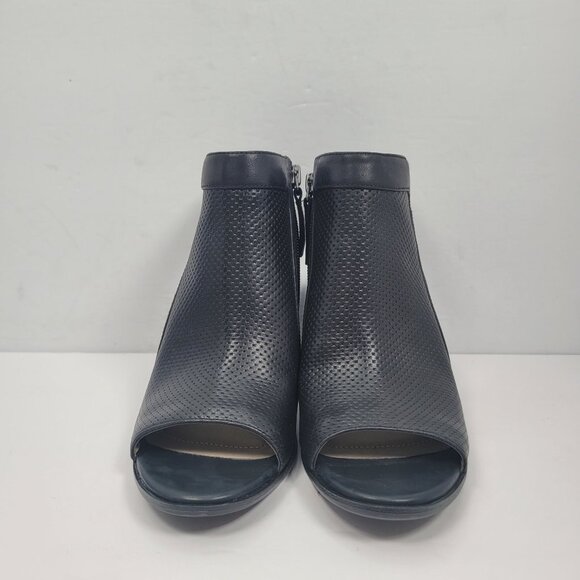 Naturalizer Yanni Women's Black Leather Open-Toe Heeled Sandals US Size 5M - Picture 5 of 10